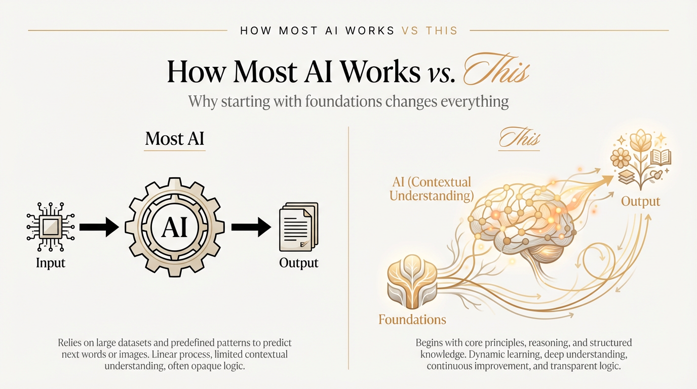 How Most AI Works vs This — foundations change everything